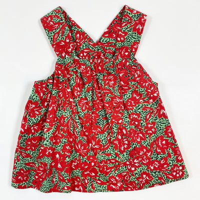 Zara green top with red flowers 6Y/116 1