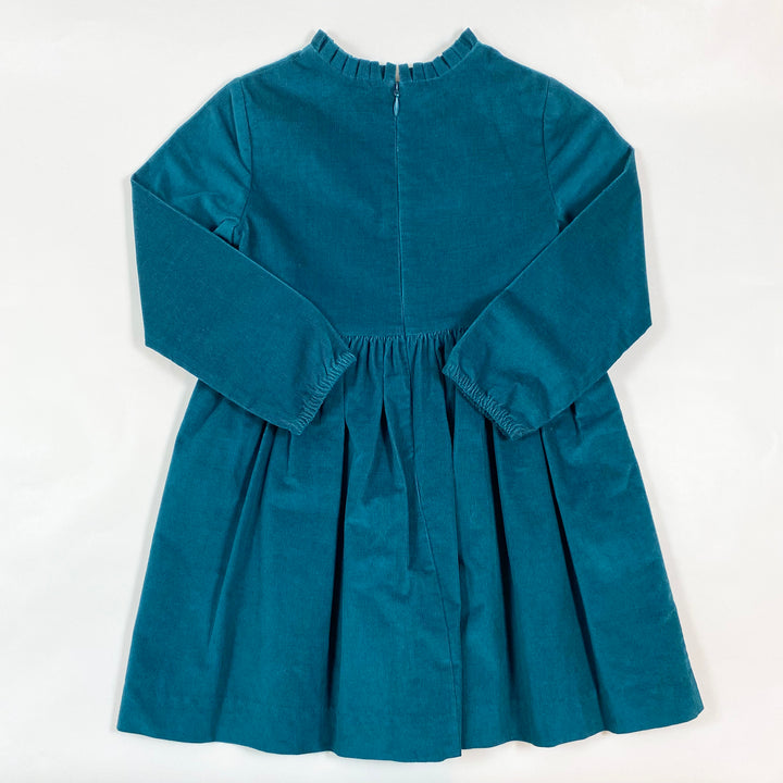 Jacadi emerald green cord dress 4A/104 2