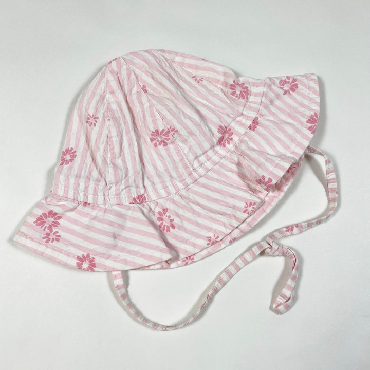 Il Gufo pink seersucker sun hat 44/6-9M
