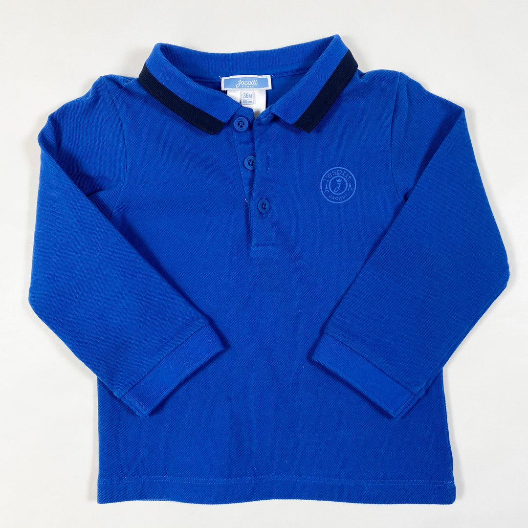 Jacadi blue long-sleeved polo 36M/86 1