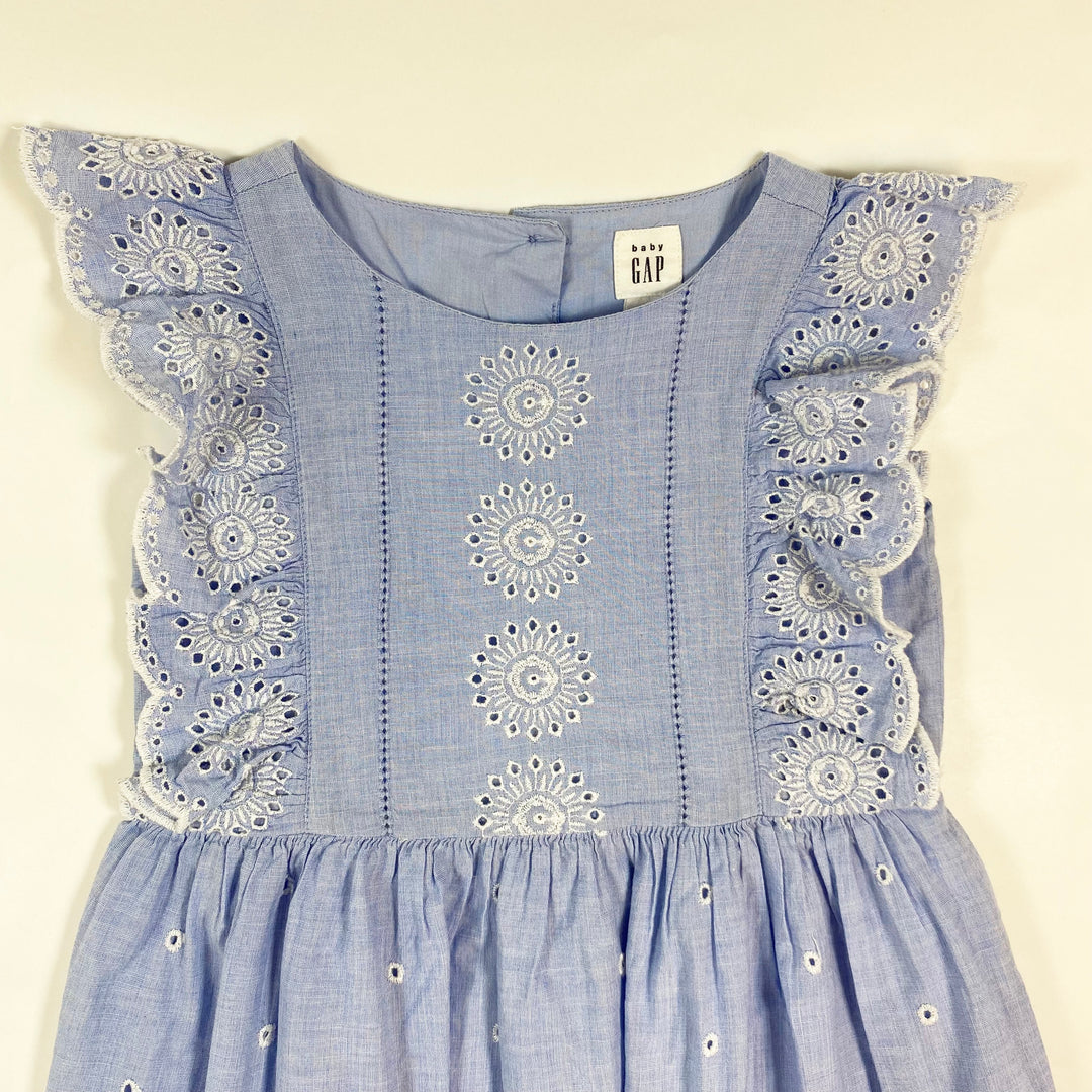 Gap blue embroidered summer dress 4Y 2