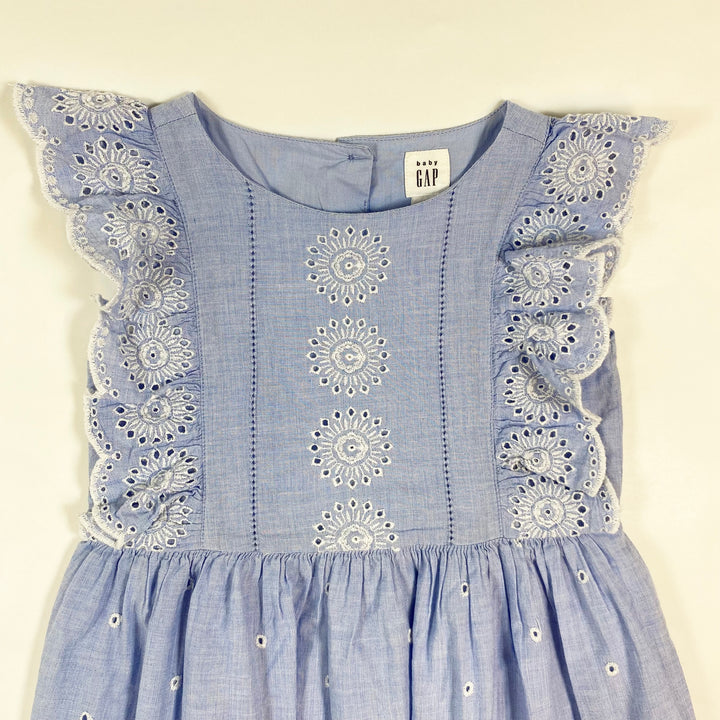 Gap blue embroidered summer dress 4Y 2