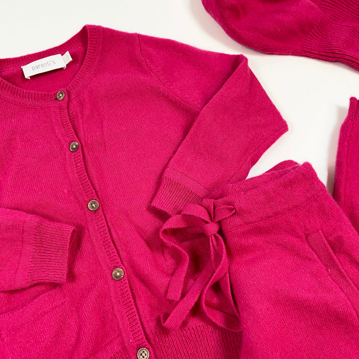 Parenti's hot pink cashmere lounge set with balaclava 2Y 2