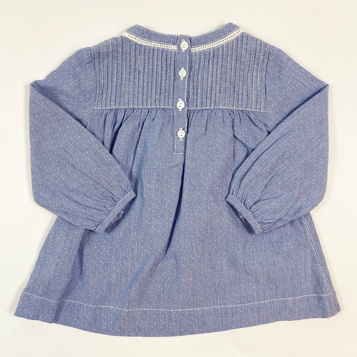 Cyrillus blue embroidered blouse dress 9M/71 3
