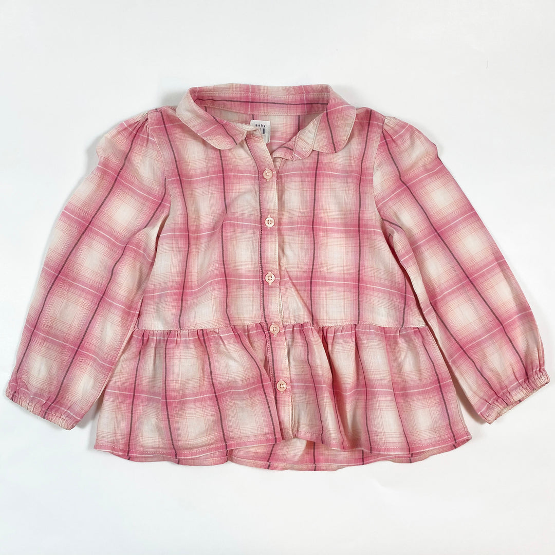 Gap pink checked blouse 4Y 1