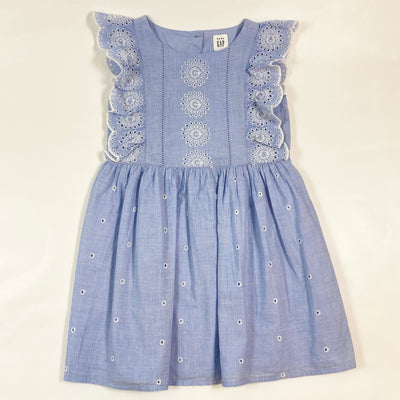 Gap blue embroidered summer dress 4Y 1