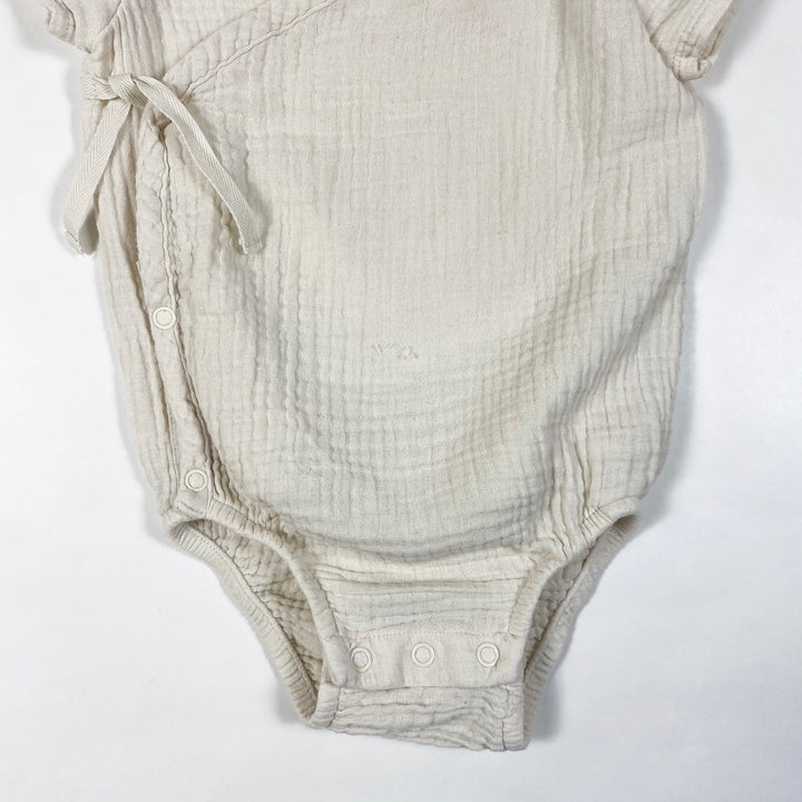 H&M off-white muslin wrap body 80/9-12M 2