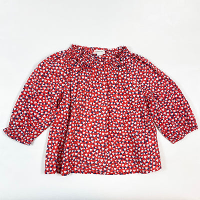 Crewcuts red heart blouse 4Y 1