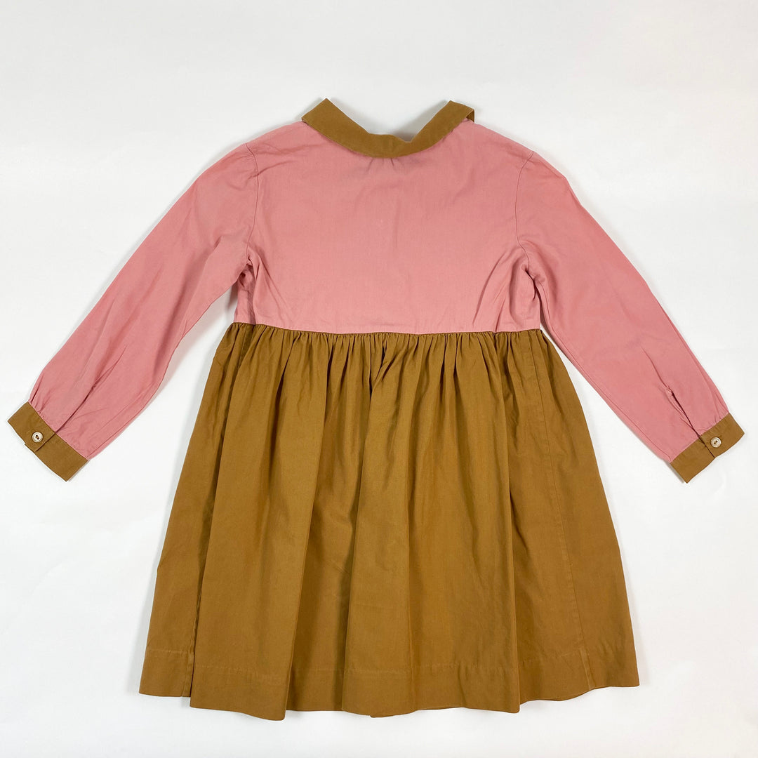 Bonpoint vintage pink dress with embroidered collar 4Y 3