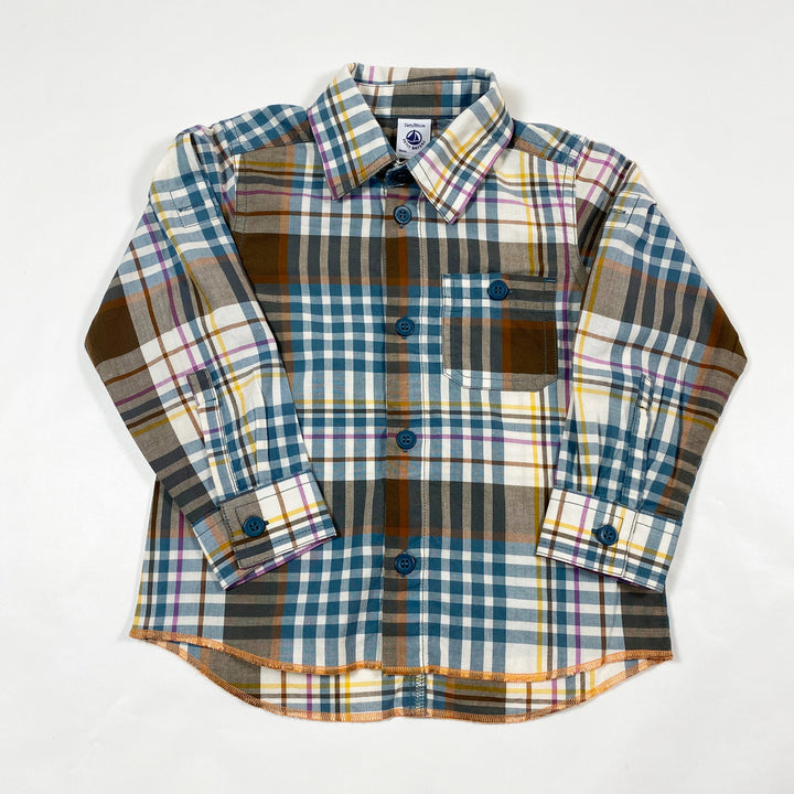 Petit Bateau multicolour checked shirt 2Y/86 1