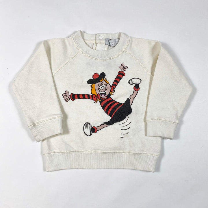 Stella McCartney Kids ecru Sweatshirt mit Cartoon 9M