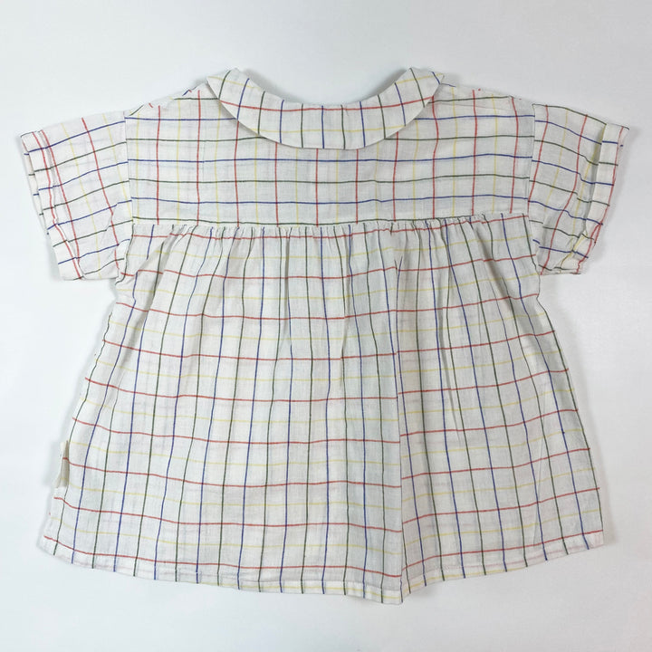 Piupiuchick checked linen blend blouse 3Y 3