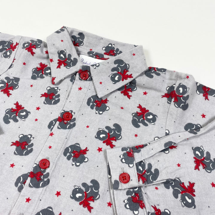 Rachel Riley red/grey teddy short set 2Y 2