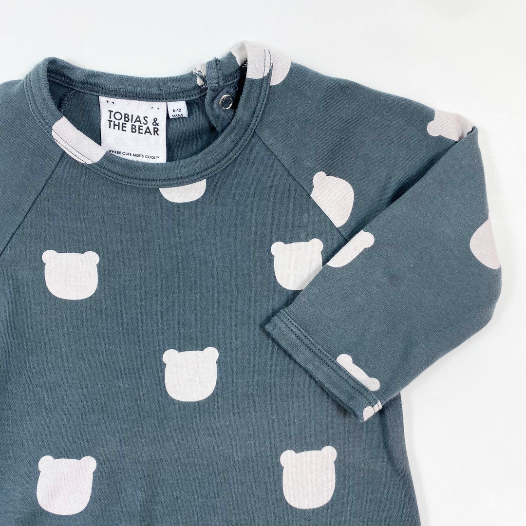 Tobias & the Bear teddy print jumpsuit 6-12M 2