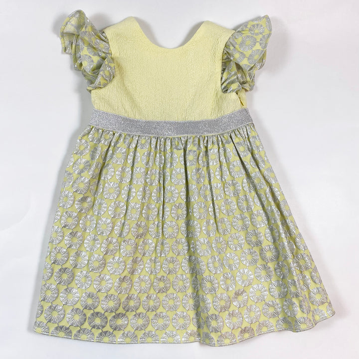 Manège en Sucres yellow/silver festive dress 4Y 3