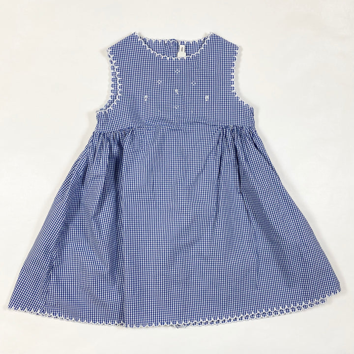 Cyrillus navy gingham dress 36M 1