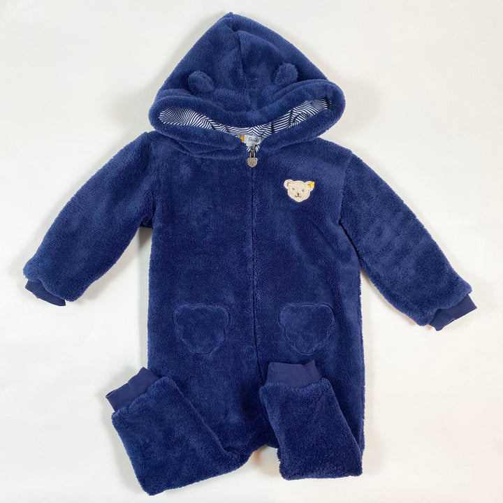 Steiff blue lined teddy overall 9-12M/80 1
