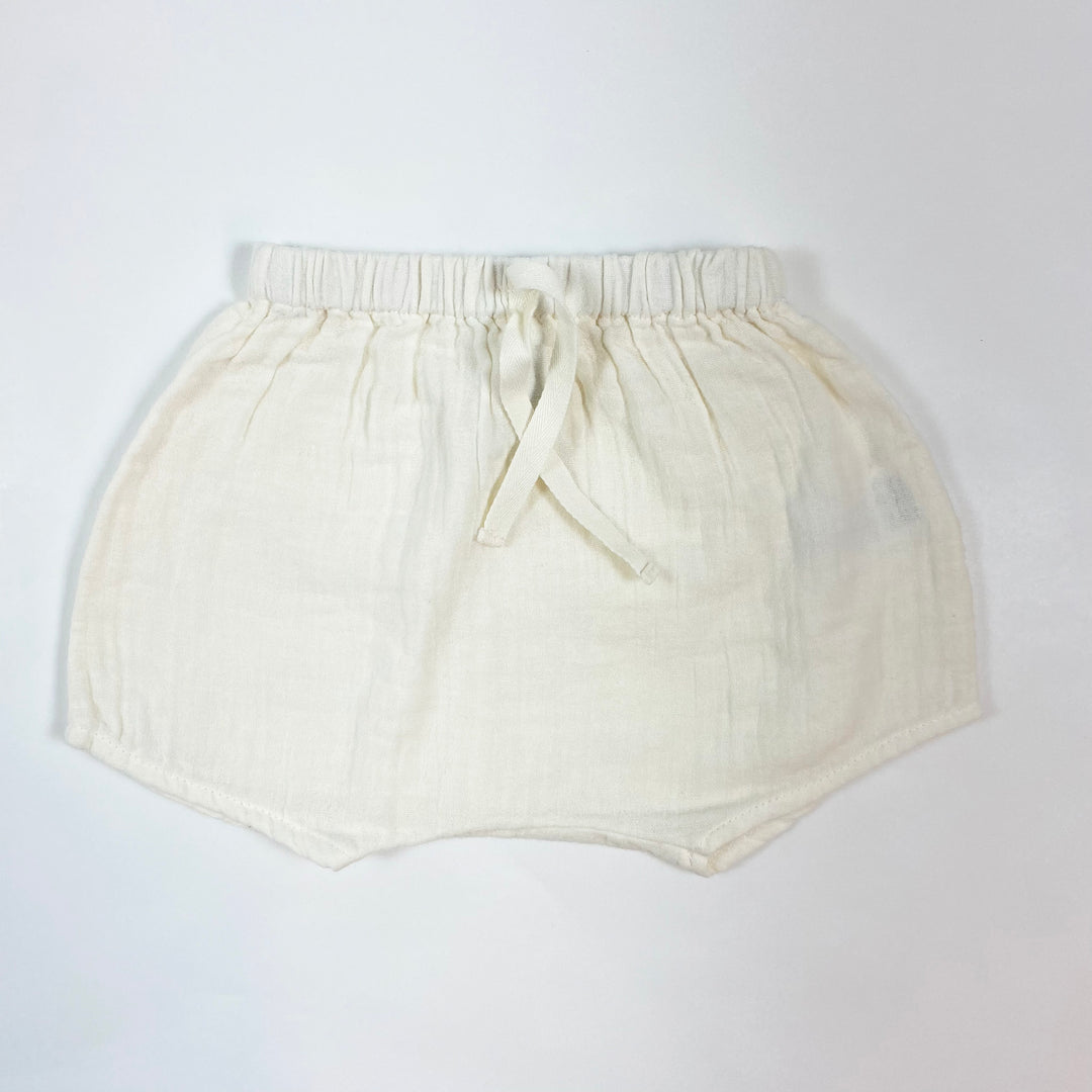 Petit Bateau off-white organic cotton muslin bloomers 3M/60 1