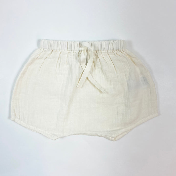 Petit Bateau off-white organic cotton muslin bloomers 3M/60 1