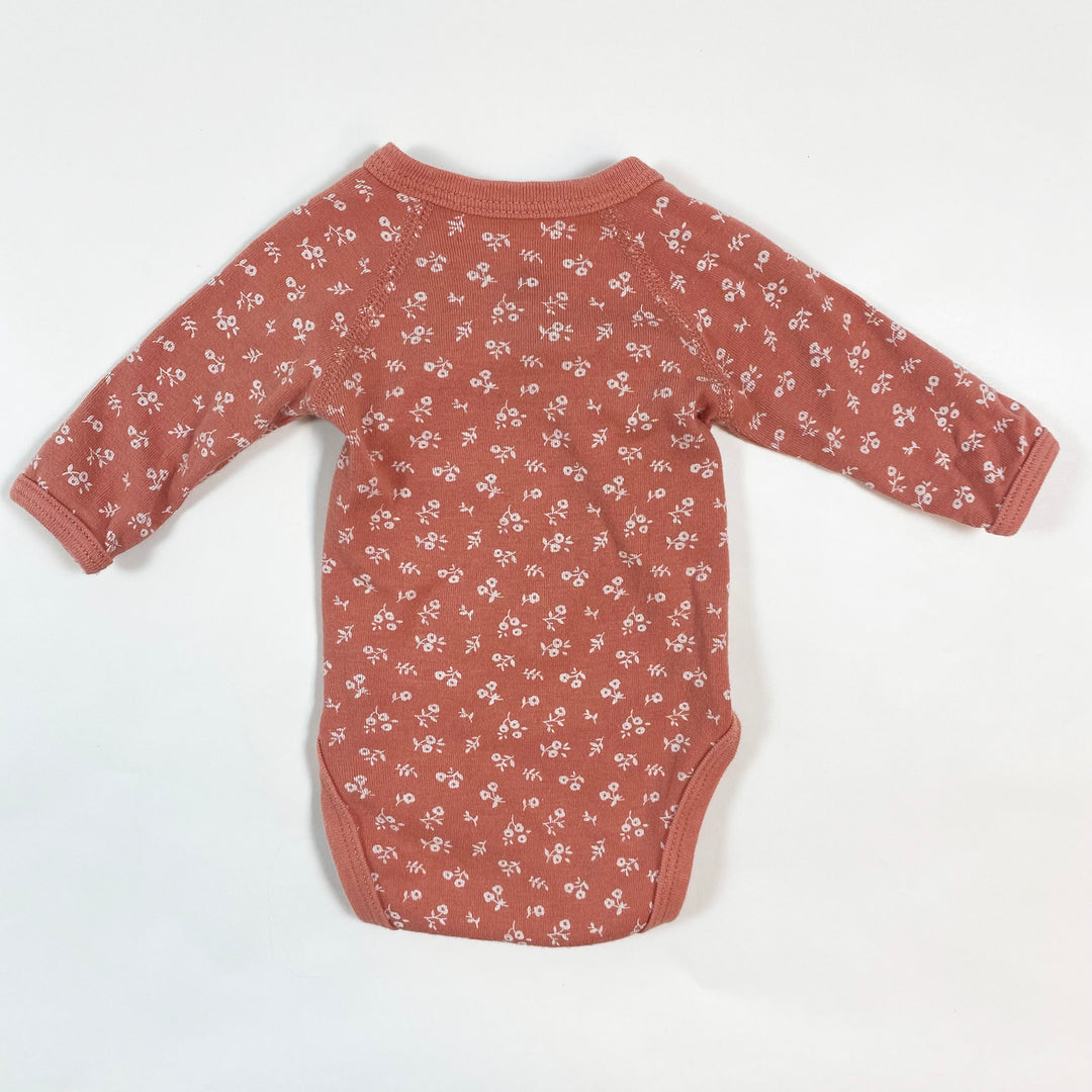 Petit Bateau peach floral print wrap body N/50 2