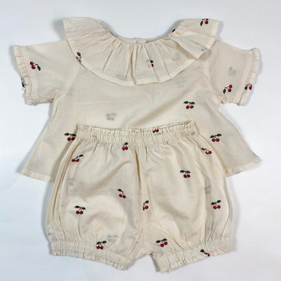 Konges Slojd cotton cherry print blouses & shorts set 68/74 1