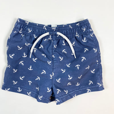 The Little White Company blue anchor print swim shorts 6-9M/74 1