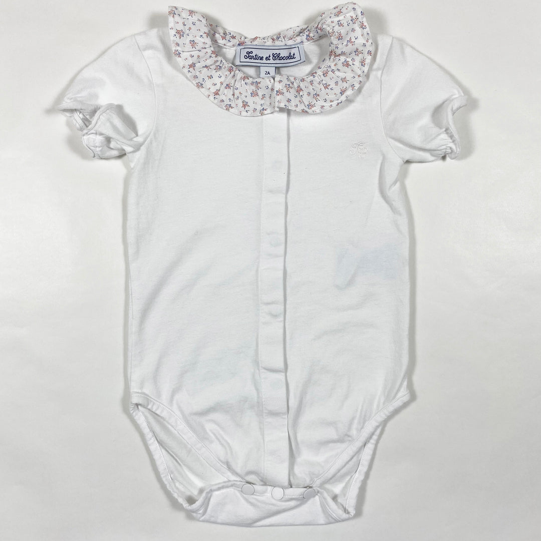 Tartine et Chocolat white floral collar body 2Y 1