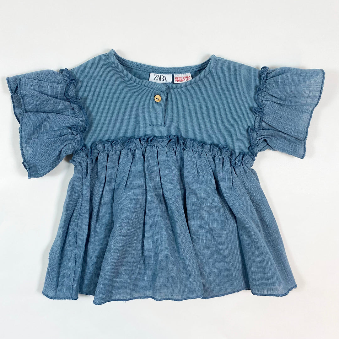 Zara grey/blue tunic 9-12M/80 1