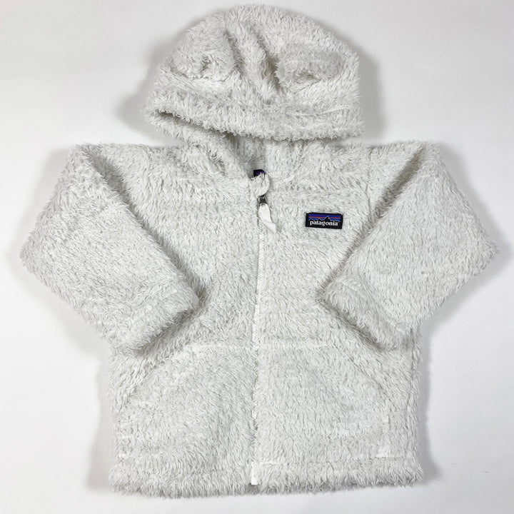 Patagonia white Kids Furry Friends Hoody Fleecejacke 12-18M