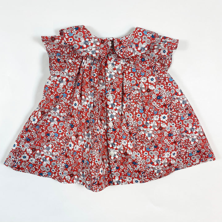 Jacadi red liberty print dress 1M/54 3