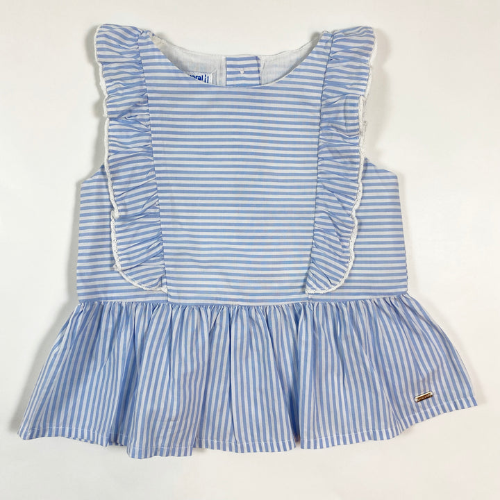 Mayoral light blue stripe blouse 18M/81 1