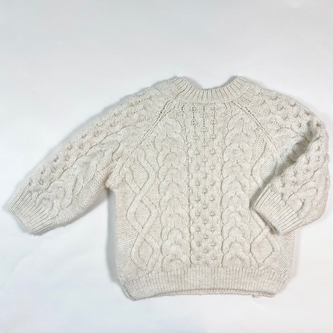 Zara off-white cable knit sweater 12-18M/86 3
