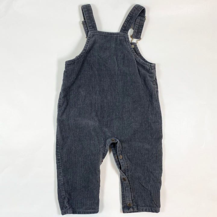 Nicoli blue/grey corduroy dungarees 12-18M 3