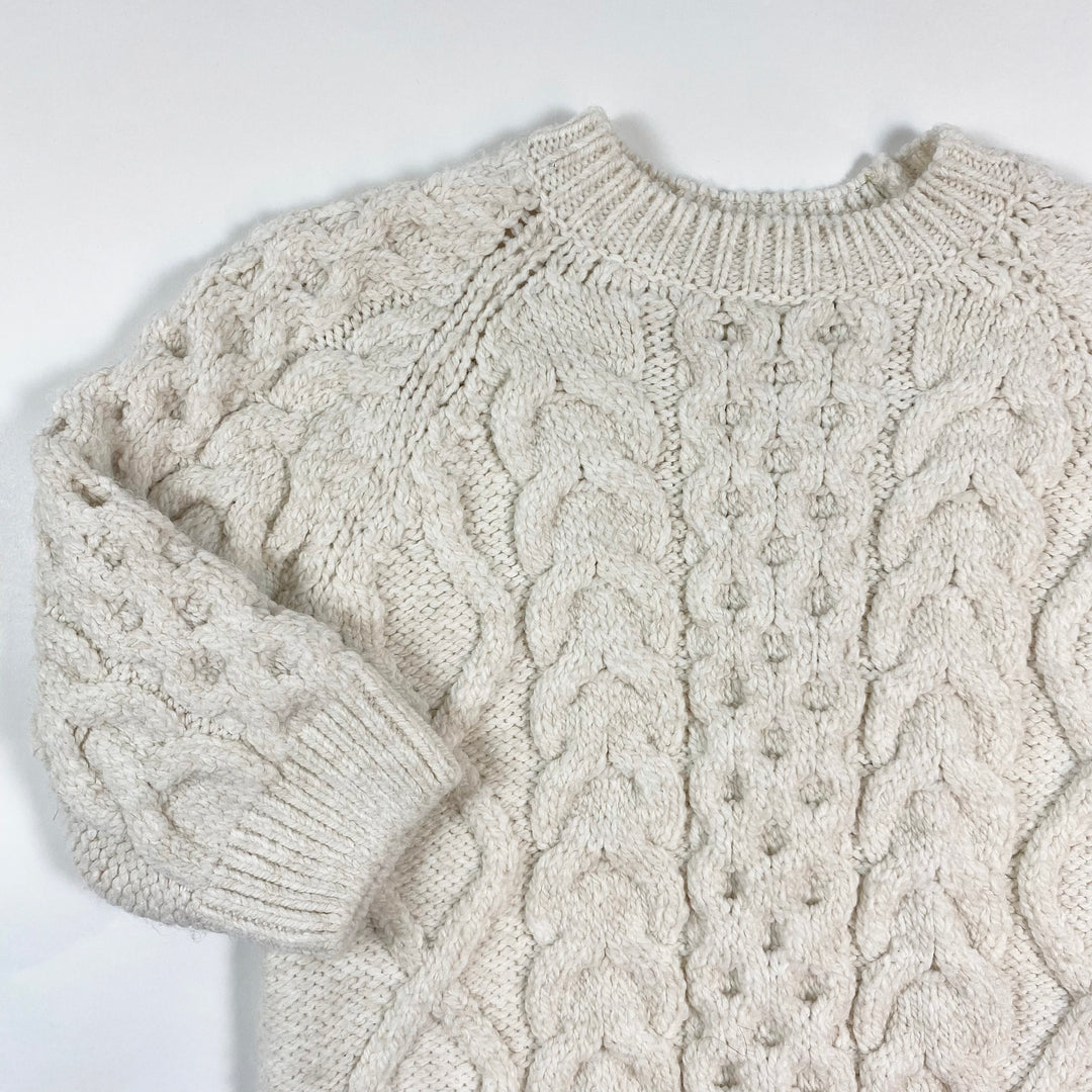 Zara off-white cable knit sweater 12-18M/86 2