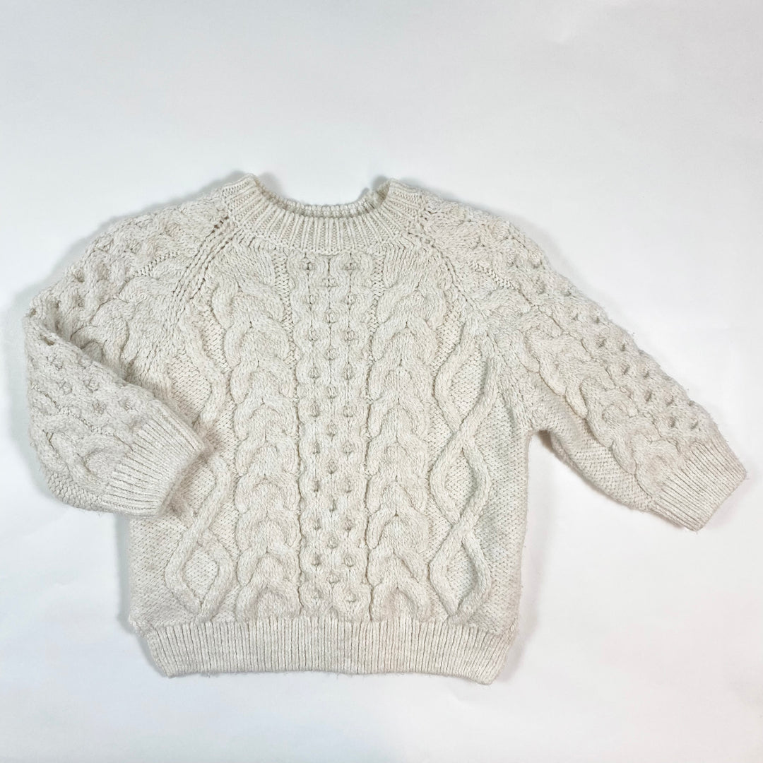 Zara off-white cable knit sweater Ingrid Emil