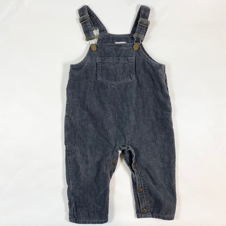 Nicoli blue/grey corduroy dungarees 12-18M 1