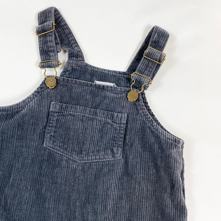 Nicoli blue/grey corduroy dungarees 12-18M 2