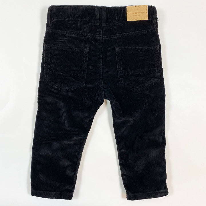Zara black corduroy trousers 12-18M/86 2