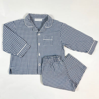 The Little White Company blue checked pyjama 1-1,5Y/86 1