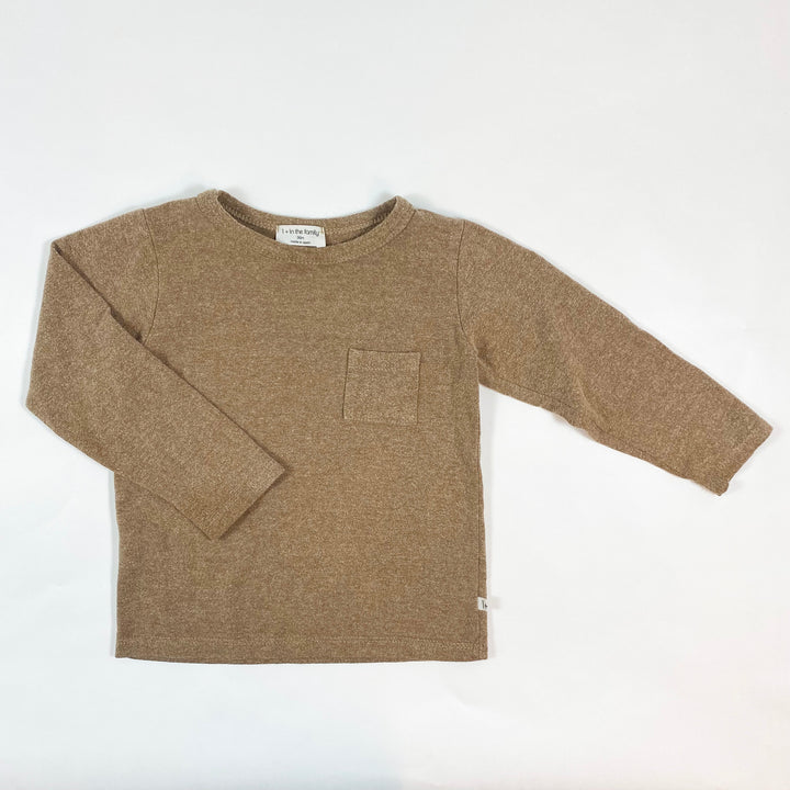 1+ In The Family brown melange long-sleeved shirt 36M 1