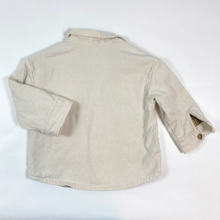 Zara off-white denim lined jacket 18-24M/92 3