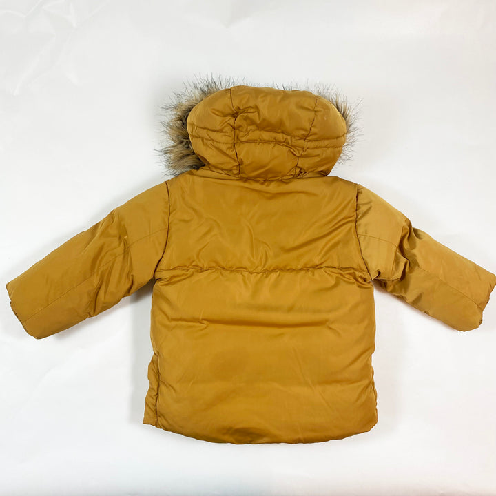 Zara mustard teddy lined winter jacket 12-18M/86 3