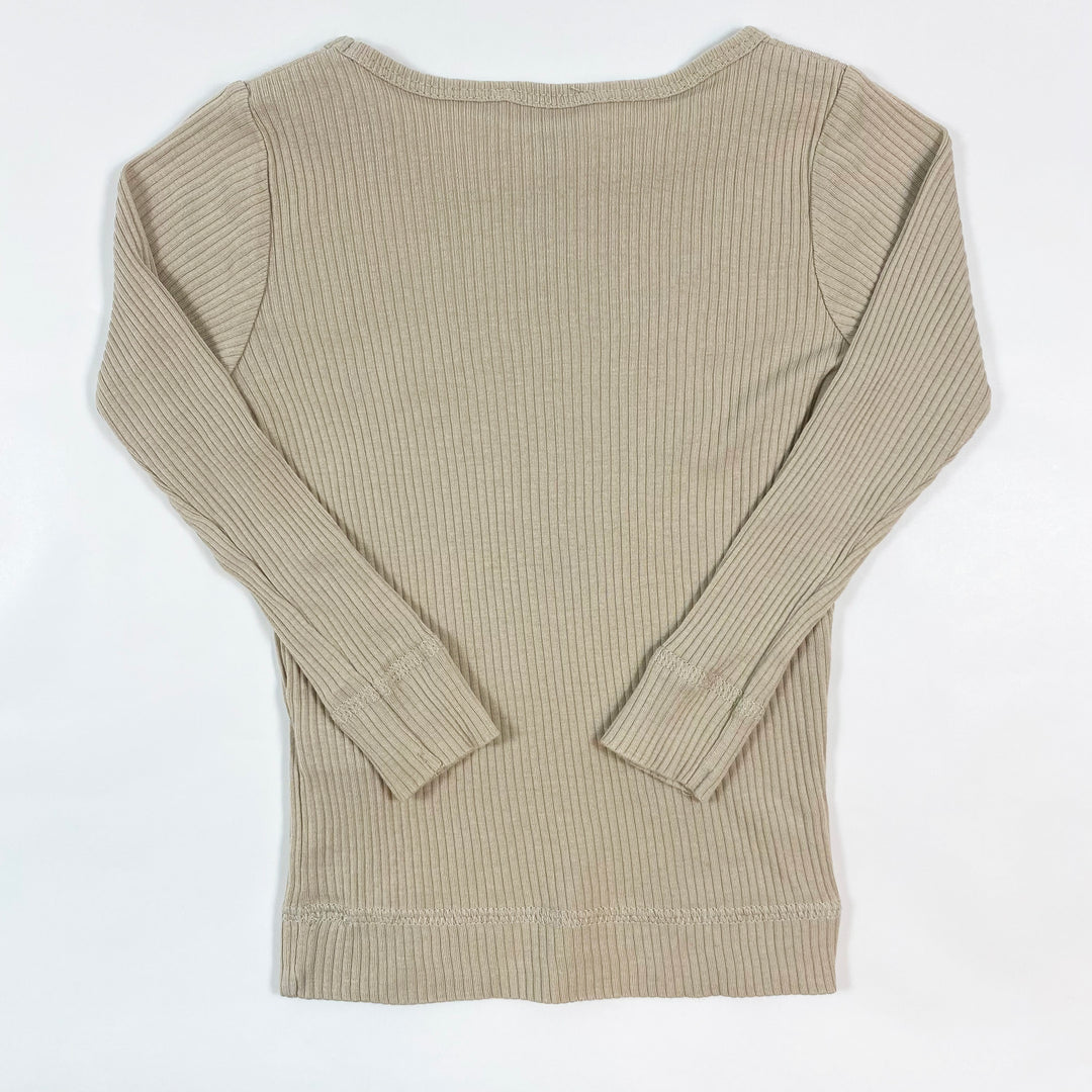 MarMar Copenhagen beige ribbed long-sleeved shirt 2Y 2