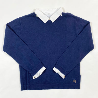 Tartine et Chocolat navy knit pullover with detachable collar 6A 1