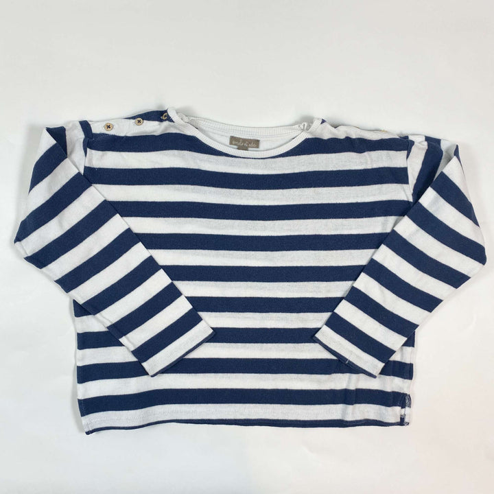 Emile et Ida navy bold striped longsleeve 8Y 1