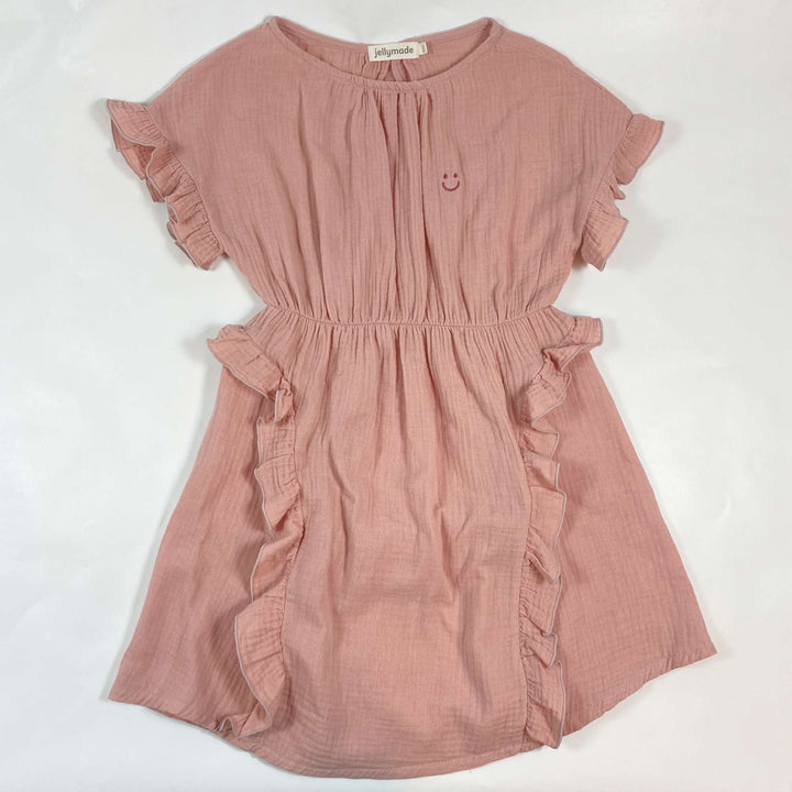 Jellymade pink Delta organic cotton muslin dress  10Y (runs small) 2