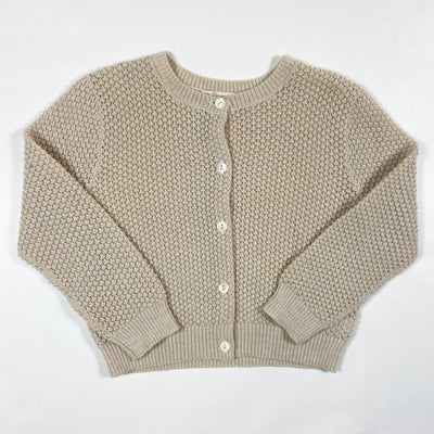 Bonpoint beige/pink shimmer cardigan 6Y 1