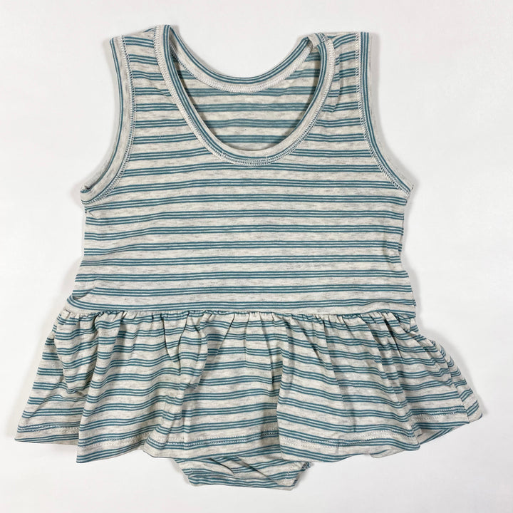 1+ in the Family ceret mint striped body dress Second Season 12M