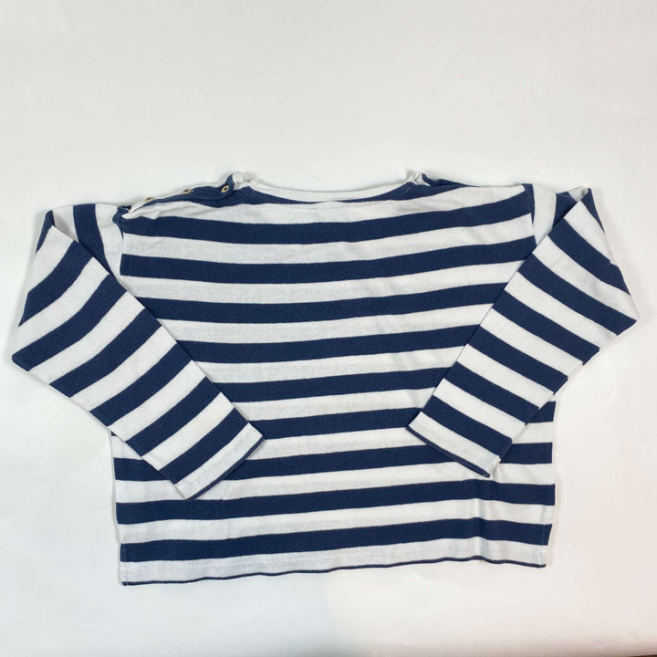 Emile et Ida navy bold striped longsleeve 8Y 2