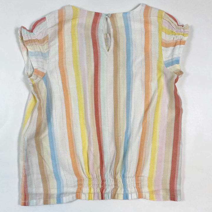 AO76 multicoloured striped shortsleeve blouse 8Y 3